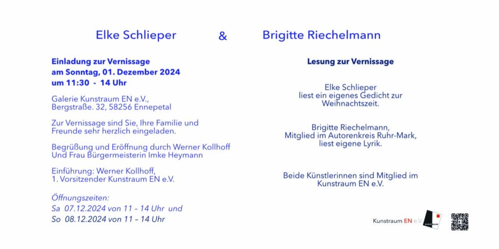 Elke Schlieper - Brigitte Riechelmann - Einladung 2